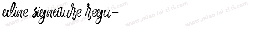 aline signature regu字体转换